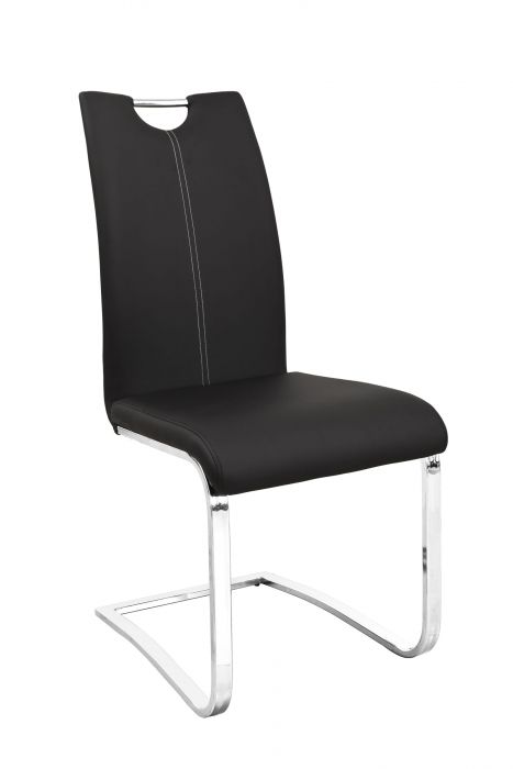 Eetkamerstoel Sofia ecoleder-Zwart main product photo