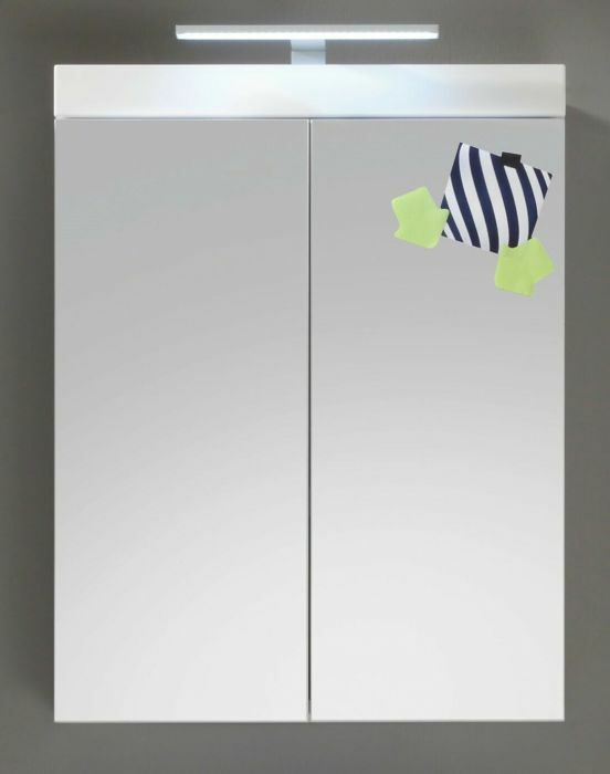 Badkamermeubel spiegelkast Amanda - wit- 60 x 77cm -1 x LED met stekkerdoos 229 main product photo