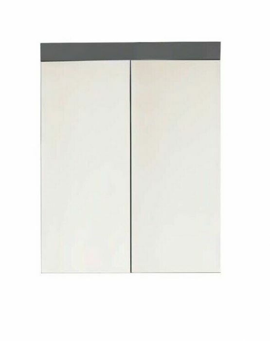 armoire de toilette avec miroir Amanda - carcasse en melamine gris 60 x 77cm -sans eclairage Led main product photo