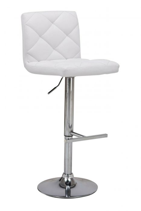 Lot de 2 chaises de bar oviedo en PU -blanc main product photo