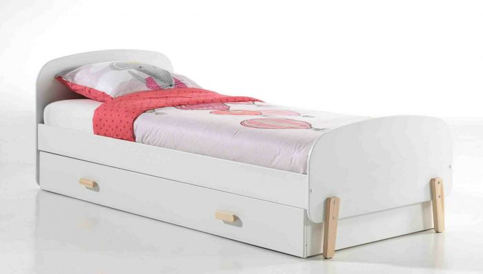 Modern eenpersoonsbed Kiddy wit met bedlade main product photo
