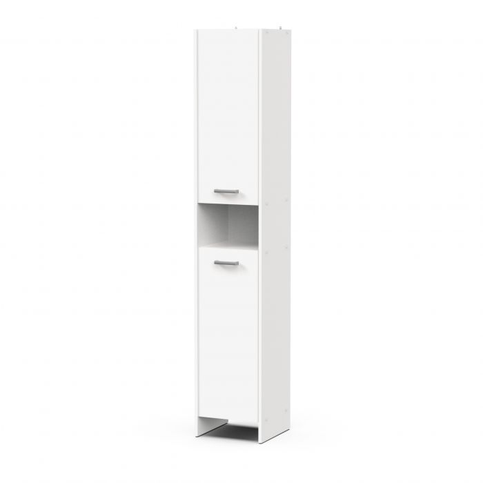 Armoire de salle de bain Coral colonne 2 portes/1 niche 34x186,2cm coloris blanc main product photo