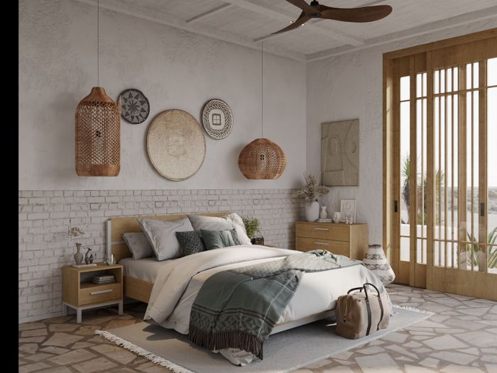 Tweepersoonsbed CRAFT 160x200 cm – Eik Hamilton / Mat Wit main product photo