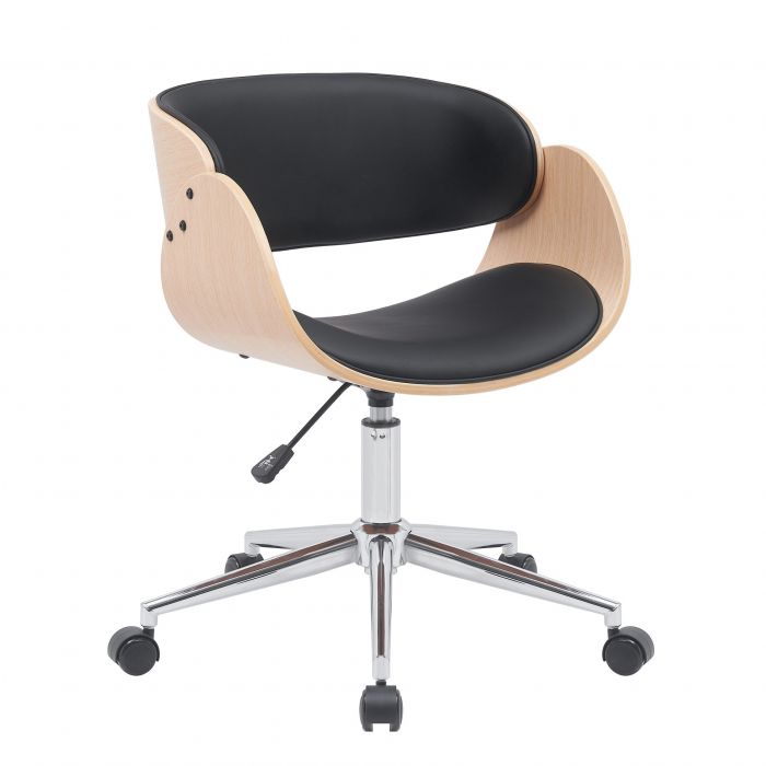 Bureaustoel Junon – walnoot Michigan / zwart mat main product photo