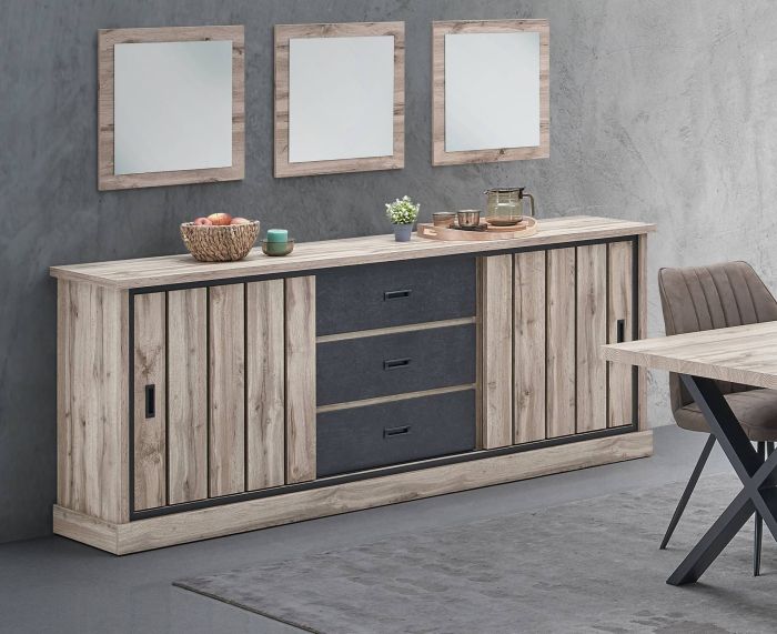 buffet-dressoir 225cm elena in canada eik decor main product photo