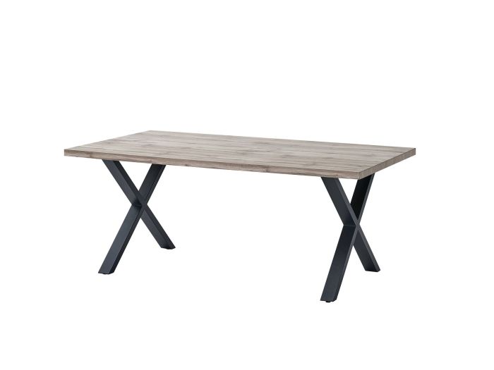 Eetkamertafel Elena 190 cm – Canada eik decor met zwarte kruispoten main product photo