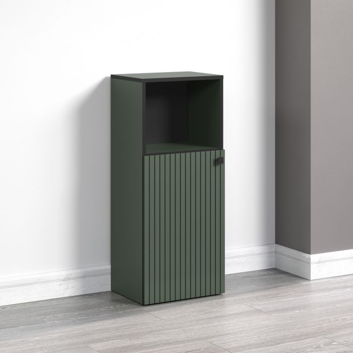 PureBliss – Meuble bas en mélamine vert/noir – L/H/P : 40 x 95 x 31 cm main product photo