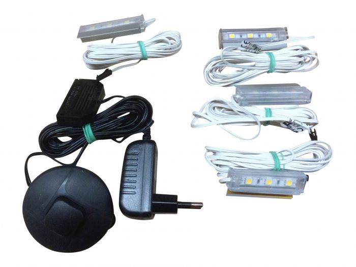 Led verlichting voor houten legplank, warm wit, set van 4 (1100-234-00) main product photo
