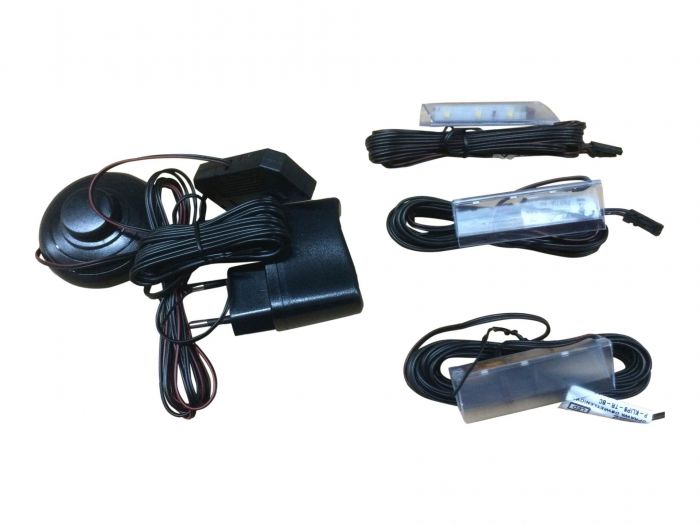 Ledclips verlichting glasrand warm wit set van 3 main product photo