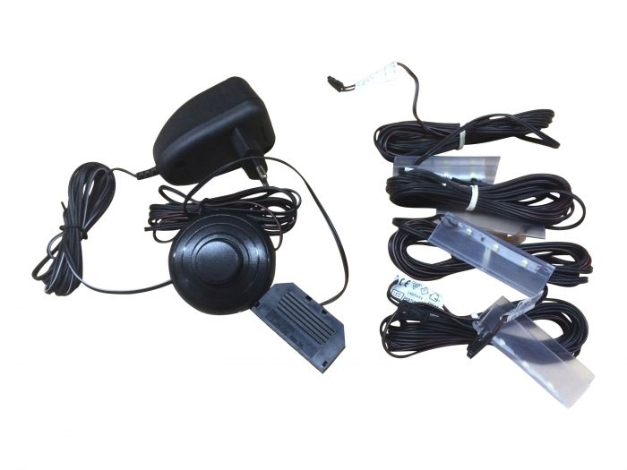 Ledclips verlichting glasrand koud wit set van 4 main product photo