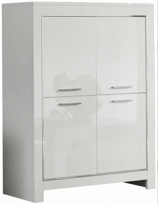 Modena Barkast highboard in witte hoogglanslak main product photo