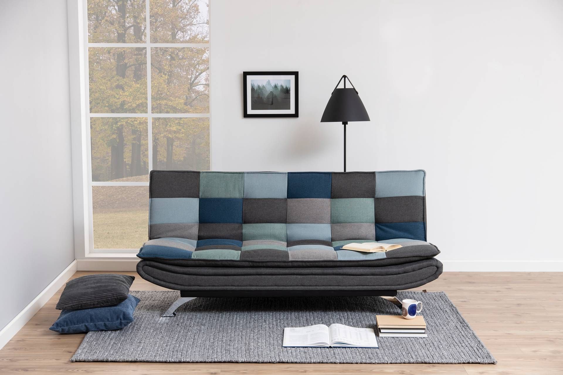 Ampère Banket Economie Tro sofa bed stof patchwork met metalen conische poten | Belfurn