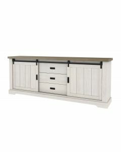 Landelijk buffet-dressoir white wash Coventry 217 cm