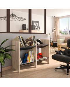 Tv-meubel Open rek voor vinylplaten CHICAGO Lichte eik 40x119 cm – stijlvol en praktisch