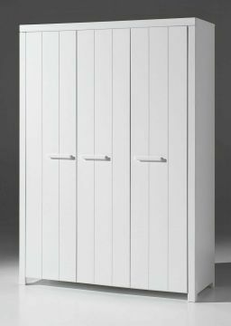 VI-ERKL1314 | ERIK 3 deurs kledingkast in wit massief grenen | Belfurn