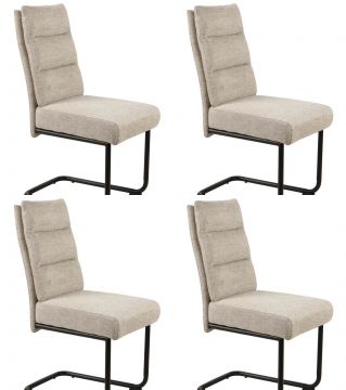 O01-4_x_stoel_S250-be | Set van 4 stoelen S250 in beige stof | Belfurn