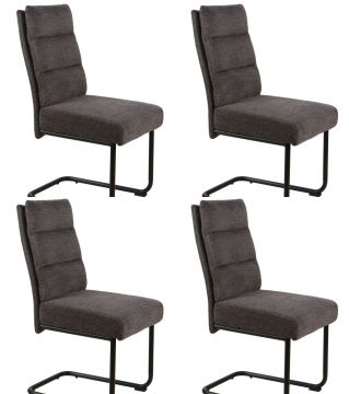 O01-4_x_stoel_S250-gr | Set van 4 stoelen S250 in grijze stof | Belfurn