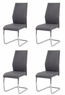 O01_4_x_stoel_S30-grijs | Lot de 4 chaises S30 en éco-cuir gris | Belfurn