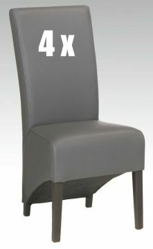 D07_4x_st-ant-gr | 4 chaises TOINE en eco-cuir gris | Belfurn