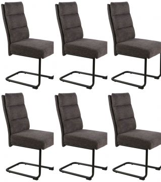 O01-6_x_stoel_S250-gr | lot de 6 chaises S250 en tissu gris | Belfurn