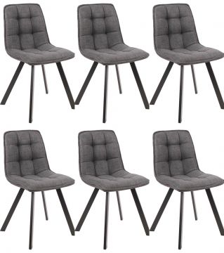 O01-6_x_stoel_S260-antracite | lot de 6 chaises S260 en tissu antracite | Belfurn