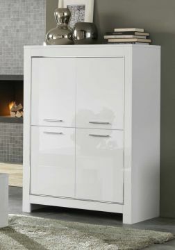 Modena barkast in witte hoogglanslak