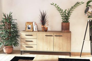 Dressoir Craft dressoir 2 deuren/3 ladess Bruin 72x152 cm – stijlvol en praktisch