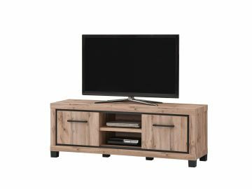 O01_EC60201 | Tv-meubel elegant 161 cm 2 deuren in canada eik decor | Belfurn