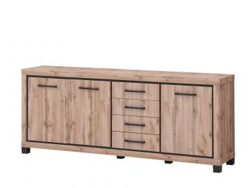 O01_SB19040 | buffet-dressoir 225cm elegant in canada eik decor | Belfurn