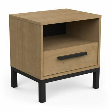 Nachtkastje Craft nachtkast met 1 lade / 1 vak Bruin 35x44 cm – stijlvol en praktisch
