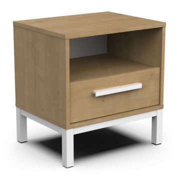 Nachtkastje CHEVET 1 TIROIR / 1 NICHE "CRAFT" 39x53 cm – stijlvol en praktisch