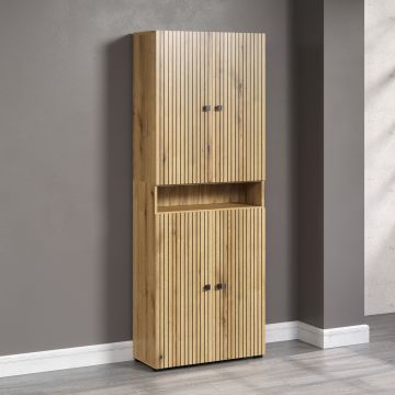 PureBliss – kolomkast 70cm met nis in Evoke Eik – B/H/D: 70 x 186 x 31 cm