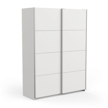 Armoire Fast4 – 2 portes coulissantes – 150 cm – blanc mat