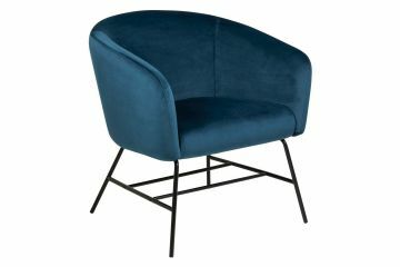 ACT- 0000076915 | Rebecka fauteuil - accentzetel fluweel VIC-66 marineblauw, onderstel gepoedercoat staal zwart mat | Belfurn
