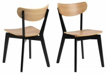ACT- 0000085660 | lot de 2 chaises Egedal style scandinave couleur chêne naturel - structure noir | Belfurn