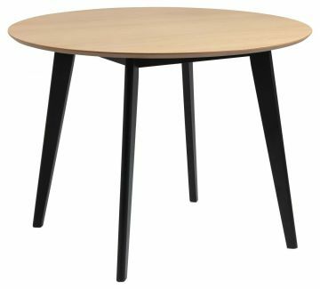ACT- 0000085661 | Table à manger scandinave Egedal Ø: 105 couleur chêne - pieds noir | Belfurn