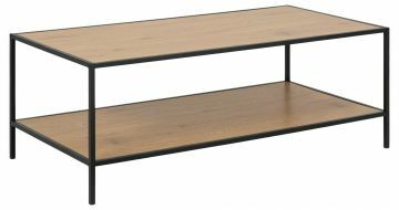 ACT- 0000088465 | Jussi table basse 120x60 cm rectangulaire double plateau en chêne sauvage | Belfurn