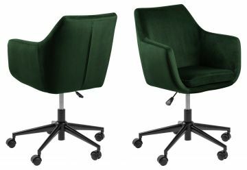 ACT- 0000088569 | Vernille chaise de bureau baquet en tissu velours VIC-68 Forest vert | Belfurn