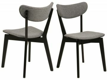 ACT- 0000090263 | lot de 2 chaises Egedal style scandinave en tissu gris et structure noir | Belfurn