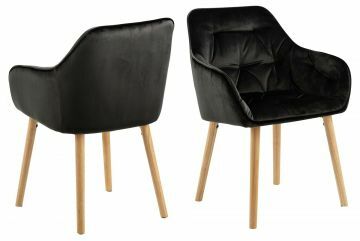 ACT- 0000090278 | Lot de 2 chaises baquets Bjork en tissu velours VIC-73 gris-brun - pieds bois naturel | Belfurn