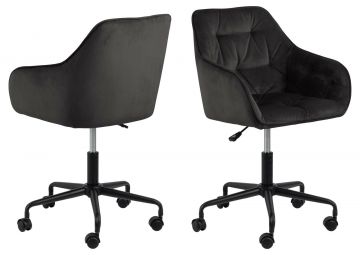 ACT- 0000090449 | Bjork bureaustoel kuipvorm  stof fluweel VIC-73 grijs-bruin | Belfurn