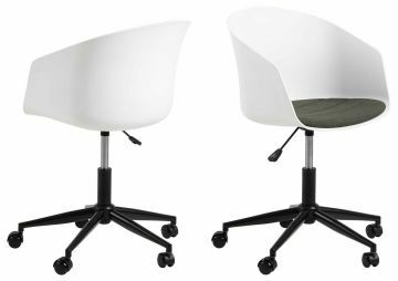 ACT- 25029-012 | Mane chaise de bureau baquet dure en polyprop blanche | Belfurn