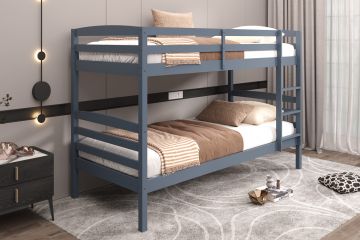 Stapelbed Deelbaar stapelbed Roy grijs gelakt Grijs 207x97 cm – stijlvol en praktisch