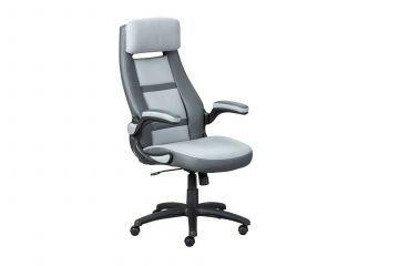 IL99803535 | chaise de bureau ELEXO en PVC gris claire, gris foncé | Belfurn