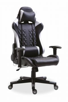 R05-9805-3 | Bureaustoel Gamingstoel  Taylor PU zilver/zwart met LED | Belfurn