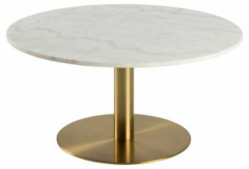 ACT- H000019506 | Vita table basse marbre blanc Guangxi Ø: 90 cm - pied laiton | Belfurn