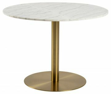 ACT- H000019507 | Vita Table de bar 105 cm  de haut marbre blanc Guangxi Ø: 75 cm - pied laiton | Belfurn