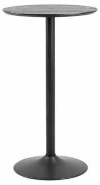 ACT- H000019791 | Mange-debout hauteur 105 cm Marika  Ø 60 cm, plateau frêne noir sur pied noir | Belfurn