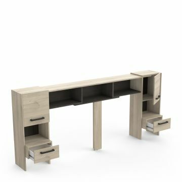 2-persoonsbed Watson multifunctioneel hoofdbord EXTENSIBLE L140/160 CM Bruin 36x239 cm – stijlvol en praktisch