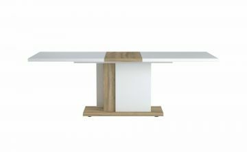 SCI_22SA2730 | STEADY blanc - chêne- table avec allonge 180/225cm | Belfurn